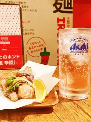 唐揚げとドリンク