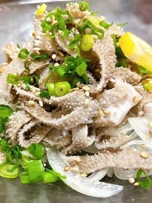 センマイのねぎごま和え